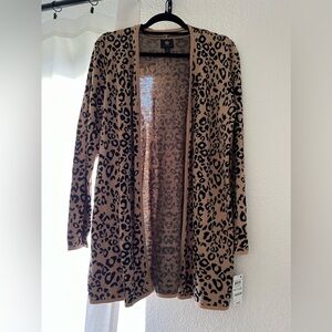 Jacquard Leopard-Print Cardigan, Created for Macy's